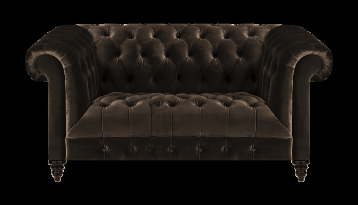 Chesterfield Exklusive Braune Couch Moderner Zweisitzer Polster Möbel
