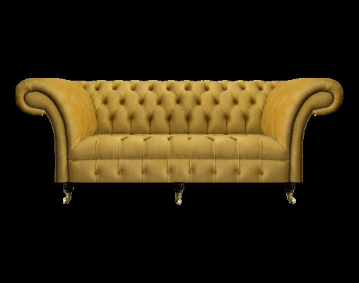 Chesterfield Luxus Möbel Dreisitzer Sofa Couch Textil Polstersofa  Wohnzimmer