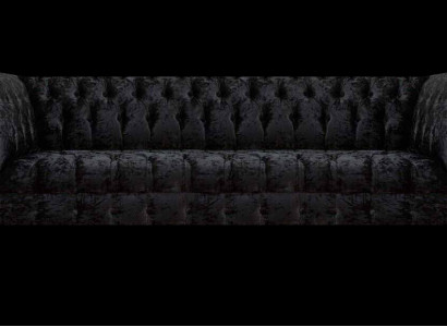 Chesterfield Moderner Schwarzer Viersitzer Edle Polstermöbel 4-Sitzer