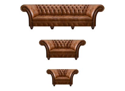 Chesterfield Braune Ledergarnitur Exklusive Couchen Designer Lehnsessel