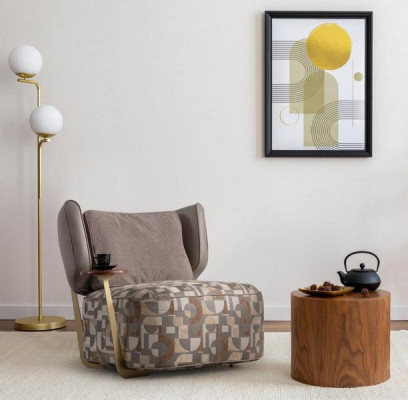 Bunter Polstersessel Wohnzimmer Designer Lehnsessel Relax Einsitzer Neu