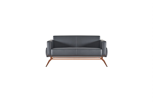 Arbeitszimmer-Set 5tlg 3-Sitzer 2-Sitzer 2x Sessel Couchtisch Grau Braun