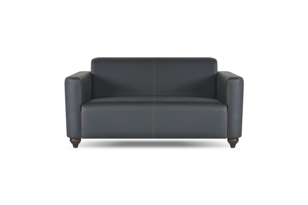 Arbeitszimmer-Set 4tlg 2x 2-Sitzer mit 2x Sessel Schwarz Farbe Wohnzimmer