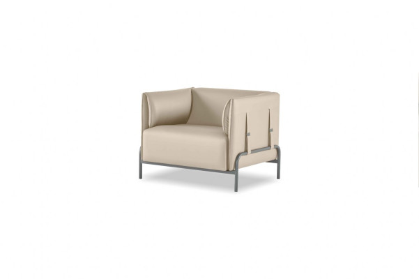 Arbeitszimmer-Set 3tlg Beige 3-Sitzer 2x Sessel mit Kissen Wohnzimmer