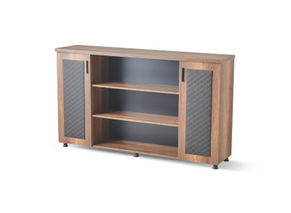 Aktenschrank Sideboard Braun Schwarz Zweifarbig Modern Arbeitszimmer