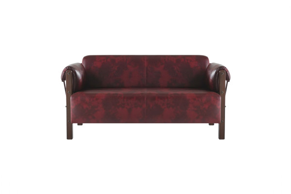 Couch Bordeaux Ledersofas Holz Komplett 3tlg 3-Sitzer 2-Sitzer Sessel