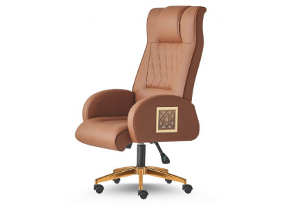 Bürostuhl Braun Braun Arbeitszimmer Rollen Modern Chefsessel Drehsessel