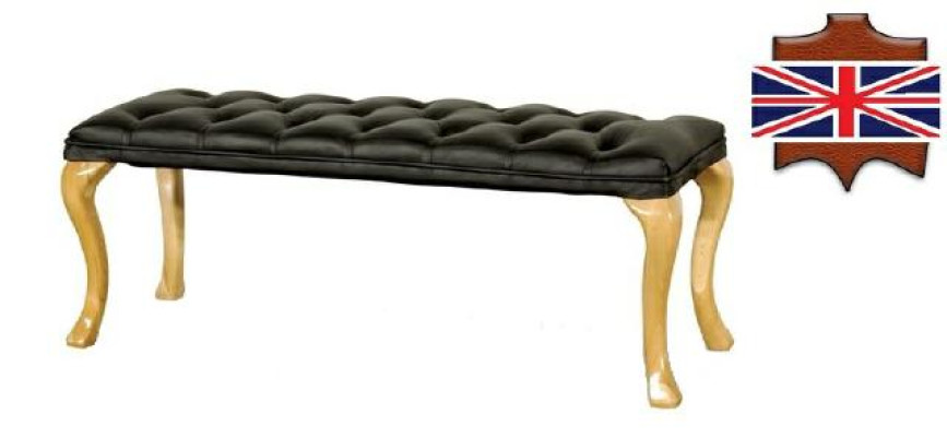 Chaise Lounge Chesterfield Liege Sitz Hocker Leder Textil 50x50x45 /120x40x45