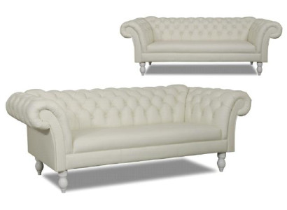 CHESTERFIELD SOFA COUCH STOFF SOFAGARNITUR TEXTIL 3 SITZER NEU MADE IN EU