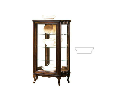 Klassische Vitrine Schrank Italienische Möbel Vitrinenschrank Vitrinen Neu WW3-4