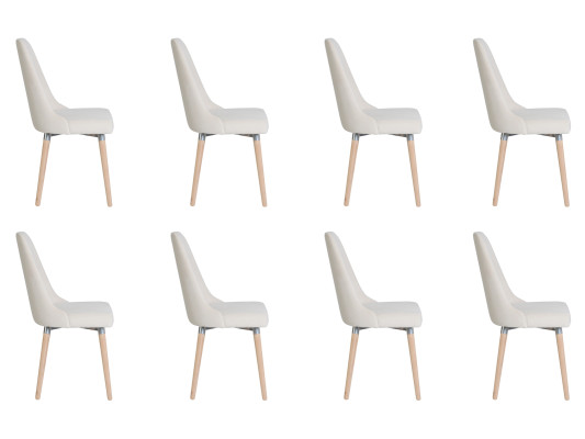 8x Design Polster Sitz Stühle Stuhl Seht Garnitur Sessel Lounge Club Set