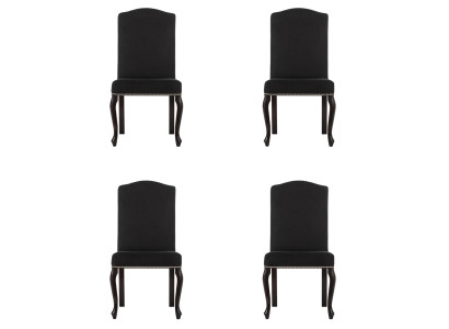 4x Design Polster Stuhl Garnitur Stühle Textil Sitz Komplett Set