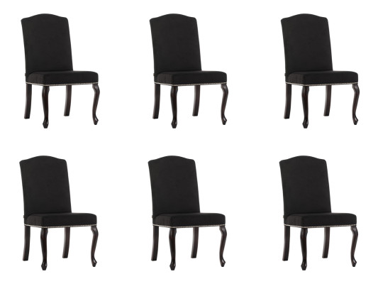6x Design Polster Stuhl Garnitur Stühle Textil Sitz Komplett Set