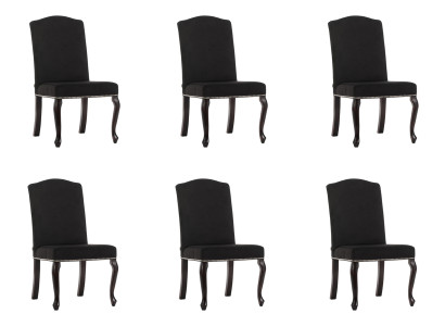 6x Design Polster Stuhl Garnitur Stühle Textil Sitz Komplett Set