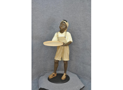 Ständer Ablage Karten Getränke Figur Figuren Statue Junge Gastronomie Skulptur