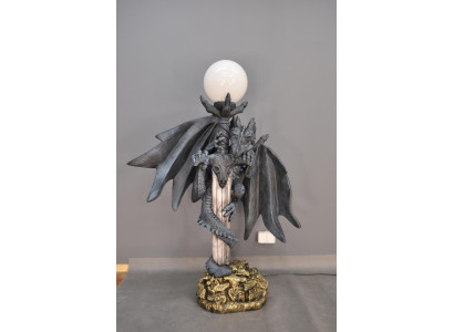 XXL Design Gothik Stehleuchte Lampe Stand Leuchte Leuchten Drachen Lampen 143cm
