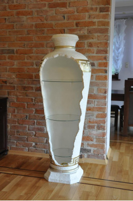 xxl Medusa Antik Stil Vitrine Bar Boden Vase Schrank Vintrinen Säule 153cm Neu