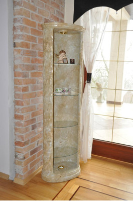 XXL Medusa Antik Stil Vitrine Bar Boden Vase Schrank Vintrinen Säule 181cm Neu