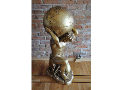 Antik Stil Klassischer Globus Atlas Minibar Bar Wein Regal Statue Skulptur Deko