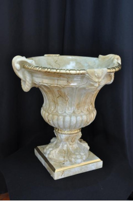 XXL Design Blumen Topf Dekoration Vase Vasen Handarbeit Deko Kelch Pokal 69cm
