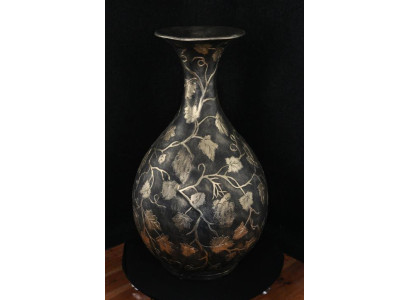 Design Blumen Topf Dekoration XXL Vase Vasen Handarbeit Deko Kelch Pokal 0856