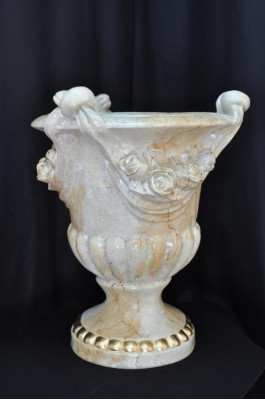 Design Blumen Topf Dekoration XXL Vase Vasen Handarbeit Deko Kelch Pokal 0857