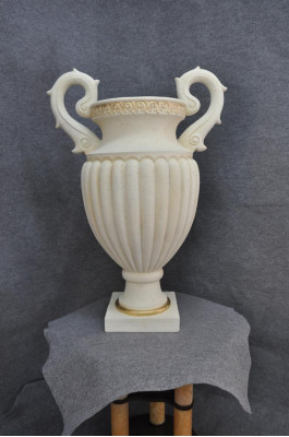 Design Blumen Vase Pokal Kelch Vasen Schalen XXL Boden Schale Römischer Stil Neu