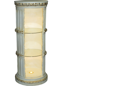 Vitrine Bar Regal Glas Amphore Vase Bodenfase Säule Schrank Vitrinen Regale 1858