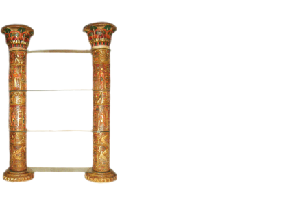 Regal Glas Vitrine Ägyptische Regale Vitrinen XXL Säulen 240cm Säule Ägypten Neu