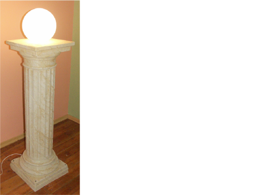Design Säulenlampe Leuchten Leuchte Lampenschirm Dekolampe Säule Lampe 6854 Neu