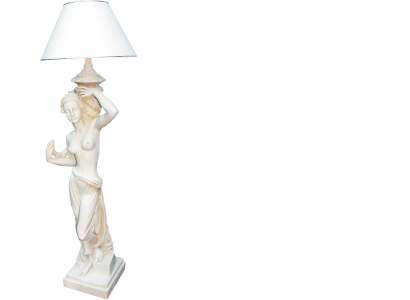 Antike Stil Figur Lebensgroß mit Beleuchtung Stehlampe Standleuchte Lampe Lampen