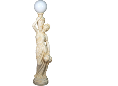 Antike Stil Figur Lebensgroß mit Beleuchtung Stehlampe Lampe Lampen Standleuchte