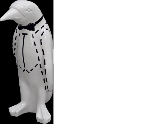 Design 67cm Pinguin Luxus Figur Skulptur Handarbeit XXL Tier Skulpturen Figuren