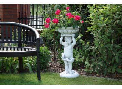 Natur Blumenkübel Pflanz Kübel Dekoration Garten Figur Vasen Blumentöpfe
