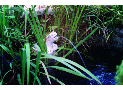 Gartenfigur "Frosch Fontaine" 20cm Teichfigur Menschen Steinguss