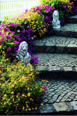 Garten Dekoration Löwe Statue Skulptur Figuren Skulpturen Designer
