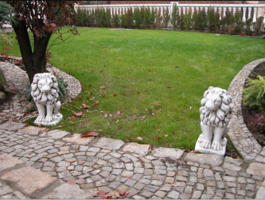 Garten Dekoration Löwe Statue Skulptur Figuren Natur Skulpturen Designer