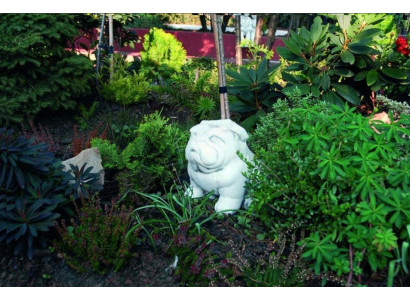 Garten Dekoration Hund Terrasse Stein Figuren Dekorative Figur Weiß Statue