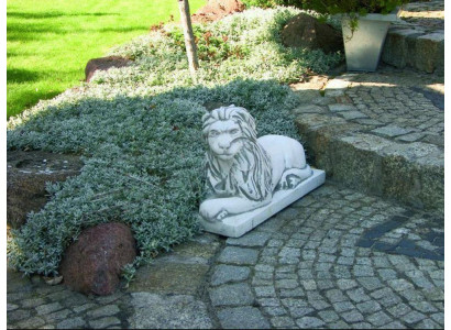 Löwe Liegend Statue Figur Garten Terrassen Dekoration Skulptur