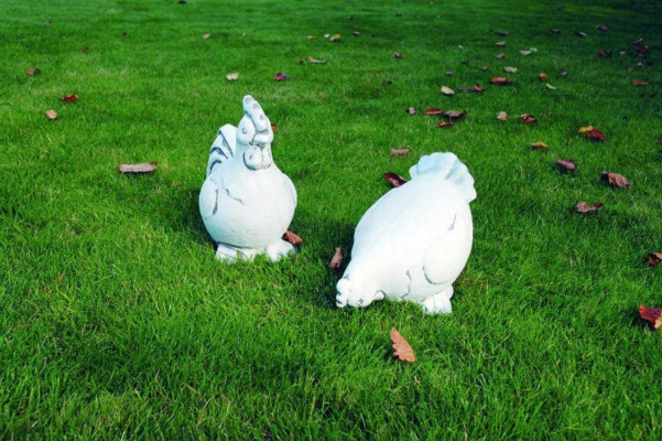 Garten Dekoration Huhn Terrasse Stein Figuren Figur Deko Statue