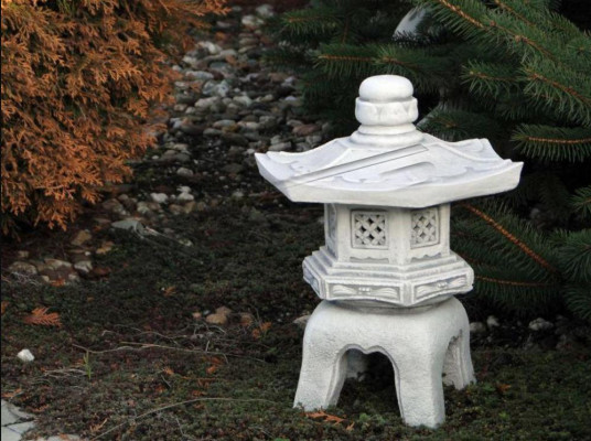 Japanischer Garten Dekoration Garten Deko Statue Figur Weiß Skulptur