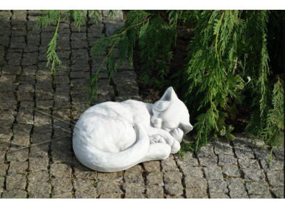 Garten Dekoration Katze Terrasse Stein Figuren Figur Deko Statue