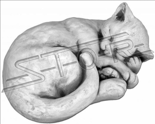 Garten Dekoration Katze Terrasse Stein Figuren Figur Deko Statue