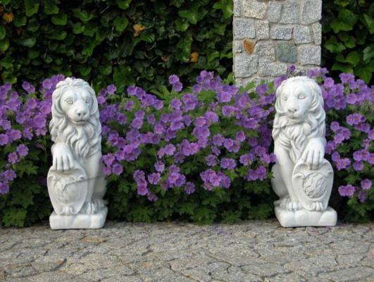 Löwe Gartenfigur Terrassen Garten Dekorative Skulptur Figuren Skulpturen