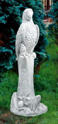 Garten Dekoration Papagei Terrasse Stein Figuren Figur Deko Statue