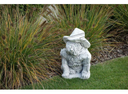 Garten Dekoration Hund Terrasse Stein Figuren Weiß Dekorative Statue Figur