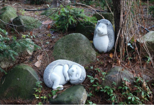Garten Dekoration Igel Terrasse Stein Karikatur Figuren Figur Deko Statue