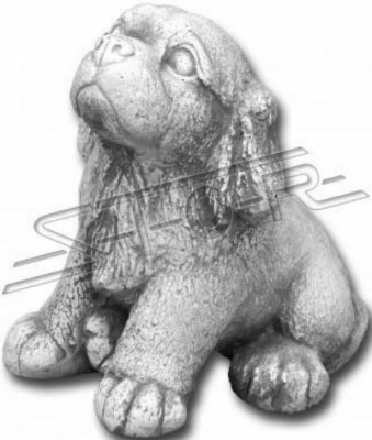 Garten Weiß Dekoration Hund Terrasse Stein Figur Figuren Dekorative Statue