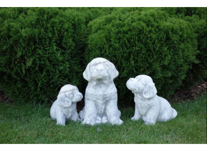 Garten Dekoration Hund Terrasse Stein Figur Figuren Dekorative Weiß Statue
