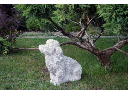 Garten Weiß Dekoration Hund Stein Terrasse Figur Figuren Dekorative Statue